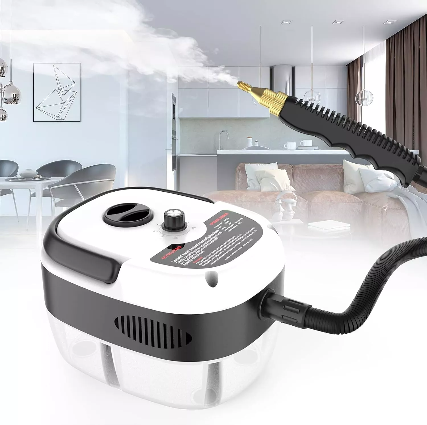 2500W Portable High-Pressure Steam Cleaner for Home and Car Cleaning