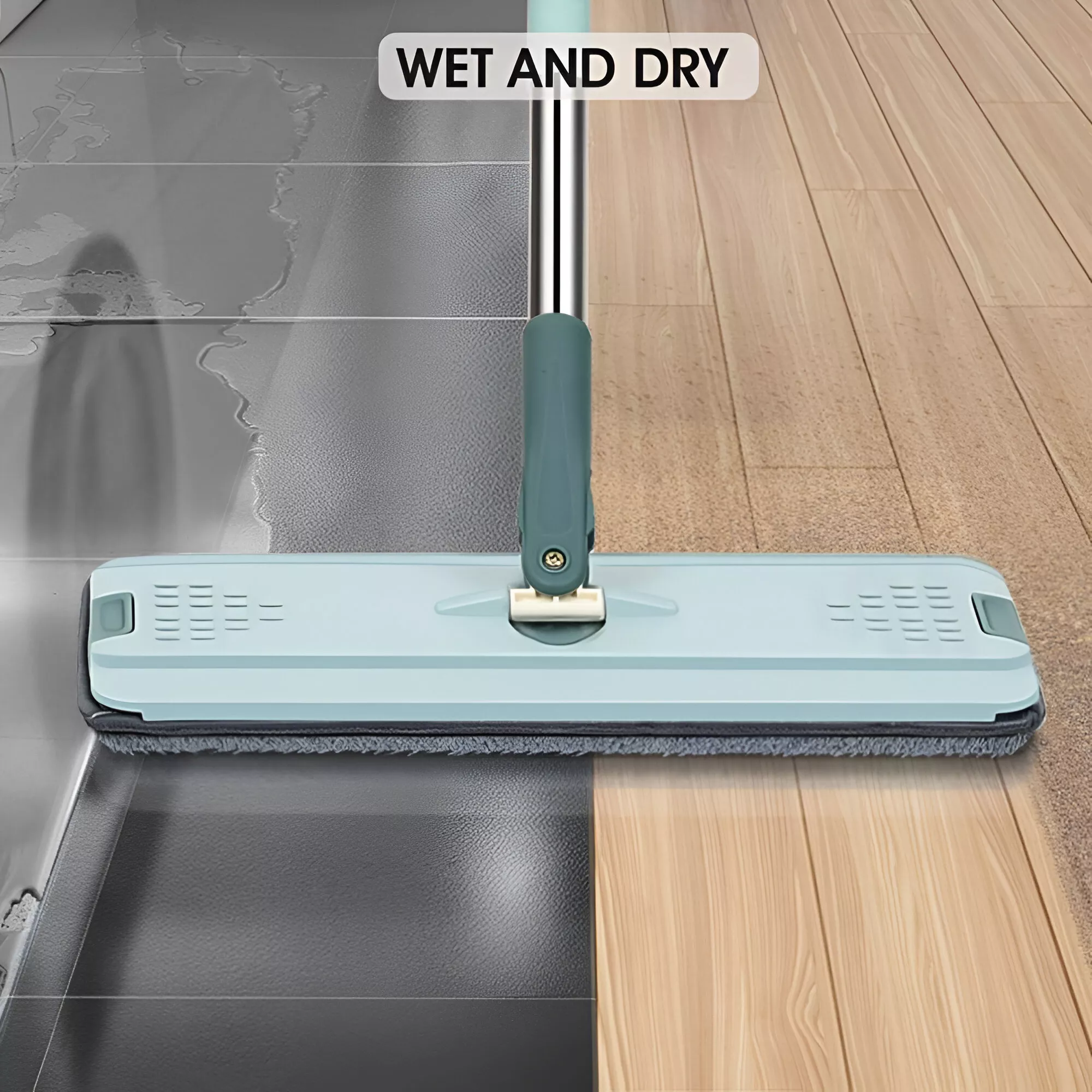 Flat Squeeze Mop with Bucket - Hand-Free Wringing for Wet or Dry Cleaning - Image 3