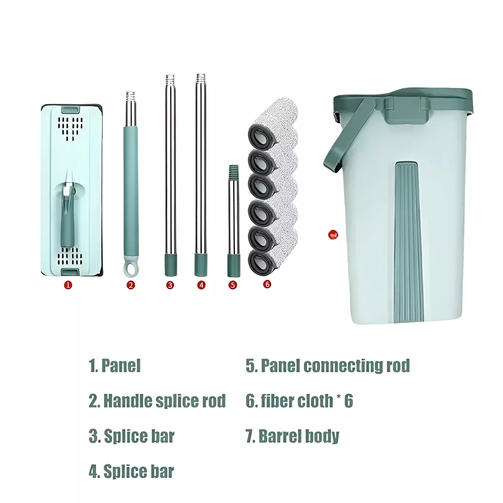 Flat Squeeze Mop with Bucket - Hand-Free Wringing for Wet or Dry Cleaning - Image 8