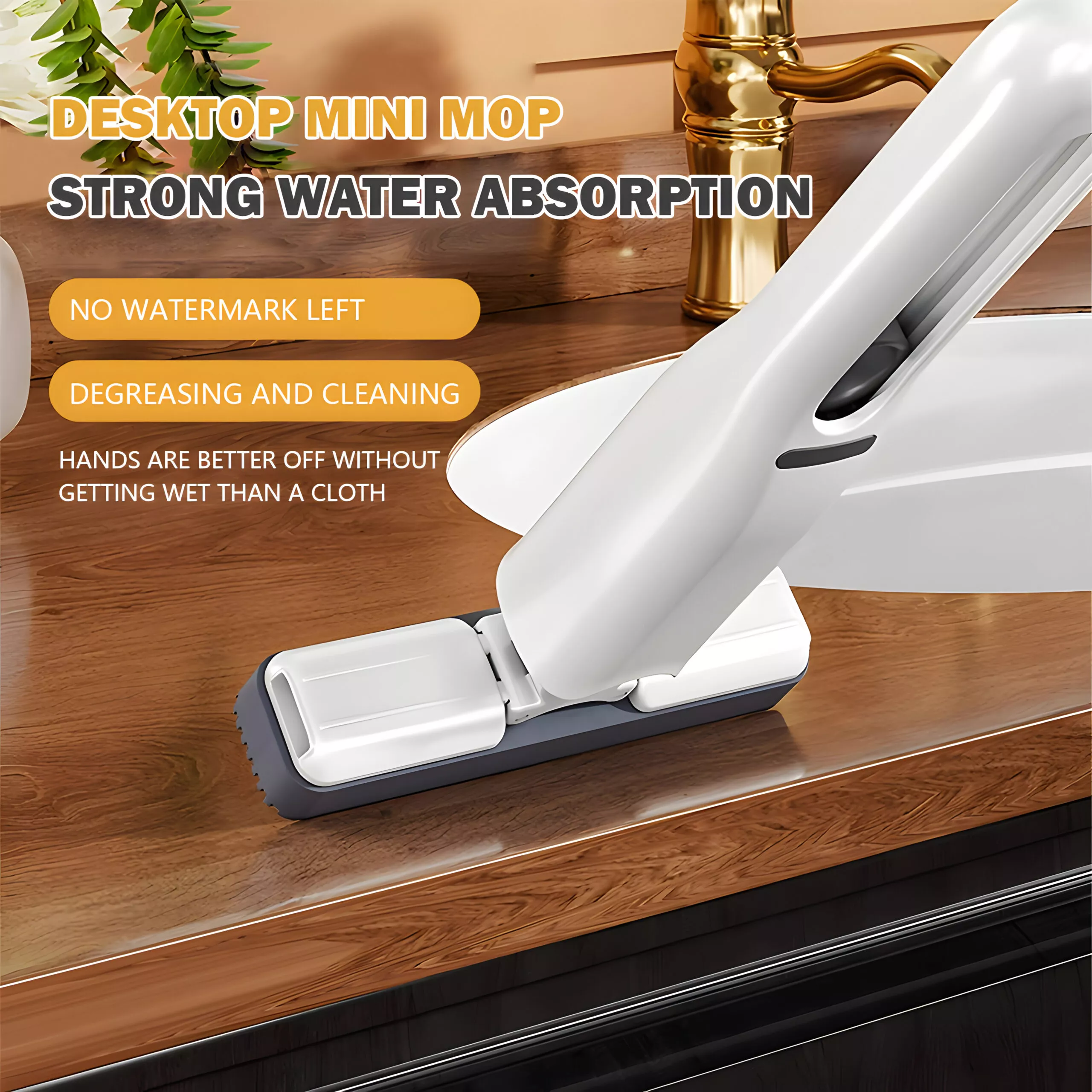 Mini Mop with Powerful Squeeze – Compact Folding Mop for Home, Car, Desk & Windows - Image 2