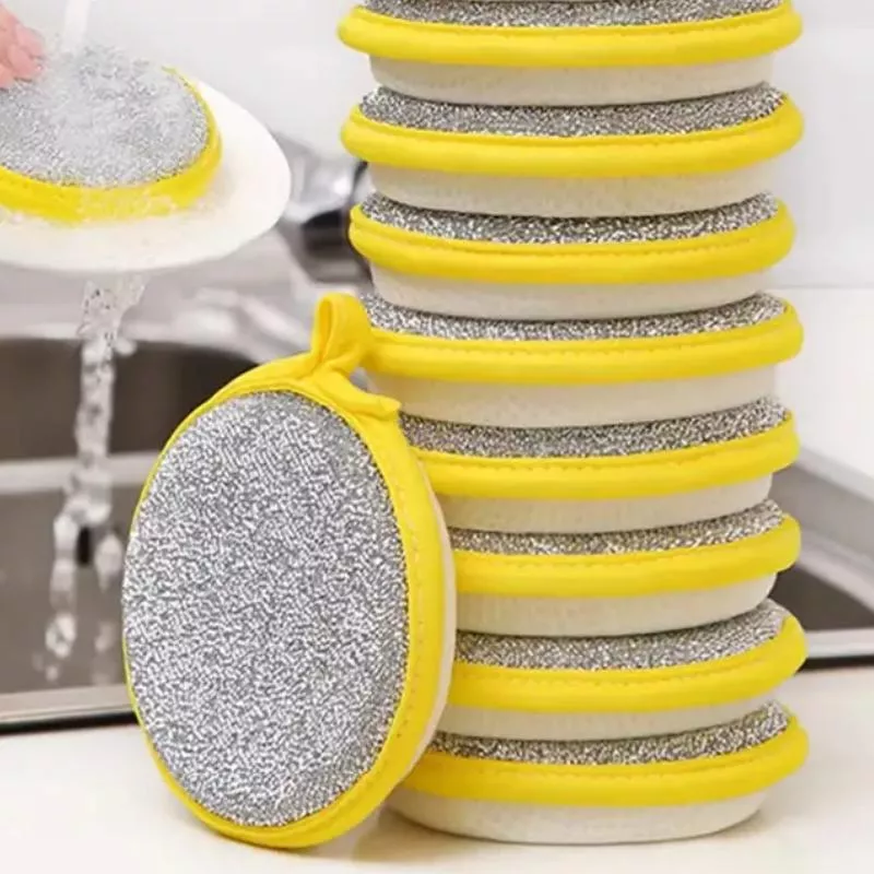 Double-Sided Dishwashing Sponge - Reusable, Eco-Friendly Magic Cleaning Sponge