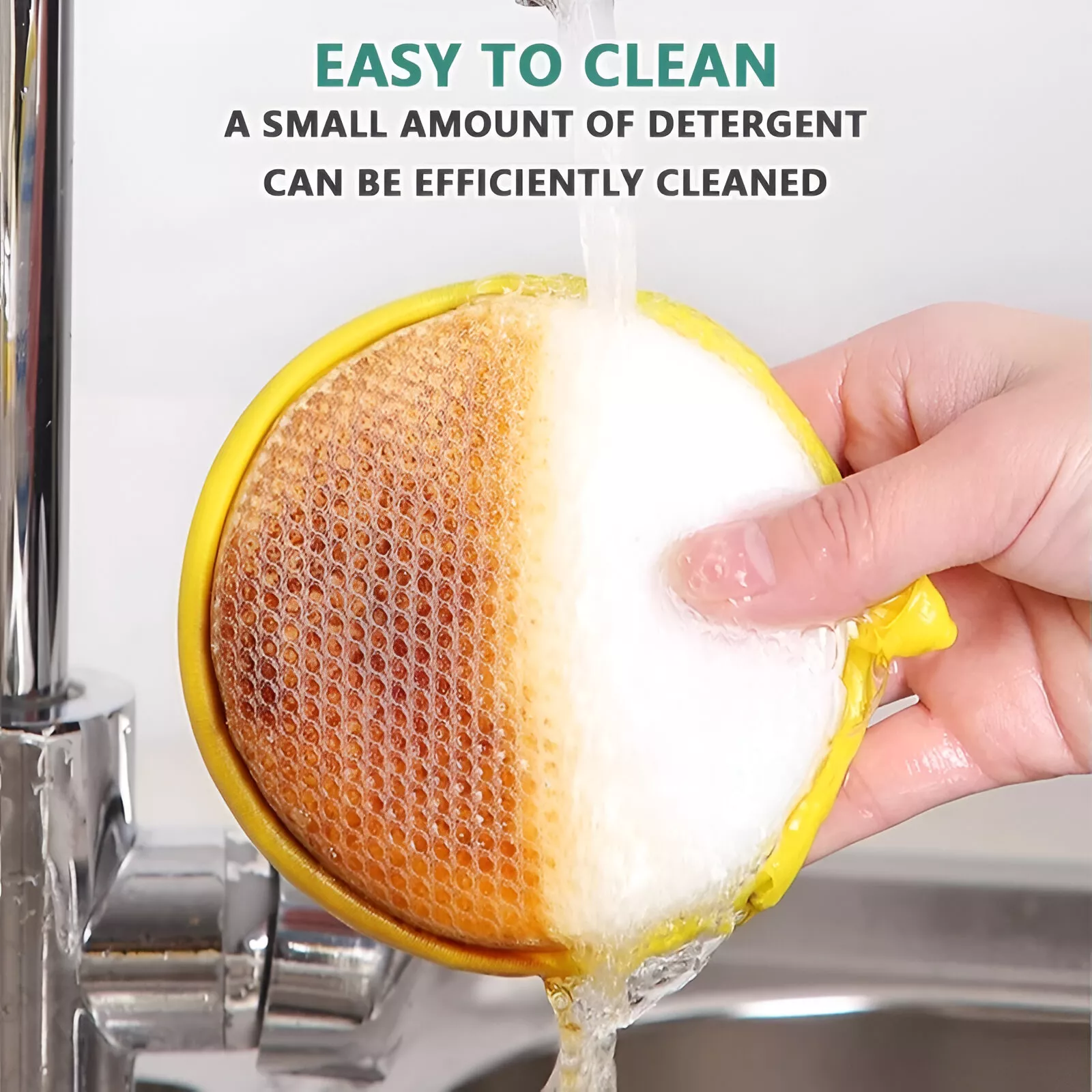Double-Sided Dishwashing Sponge - Reusable, Eco-Friendly Magic Cleaning Sponge - Image 3