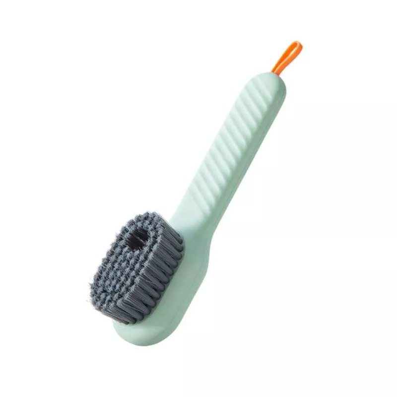 Multifunctional Soft-Bristled Shoe and Clothing Brush with Liquid Dispenser