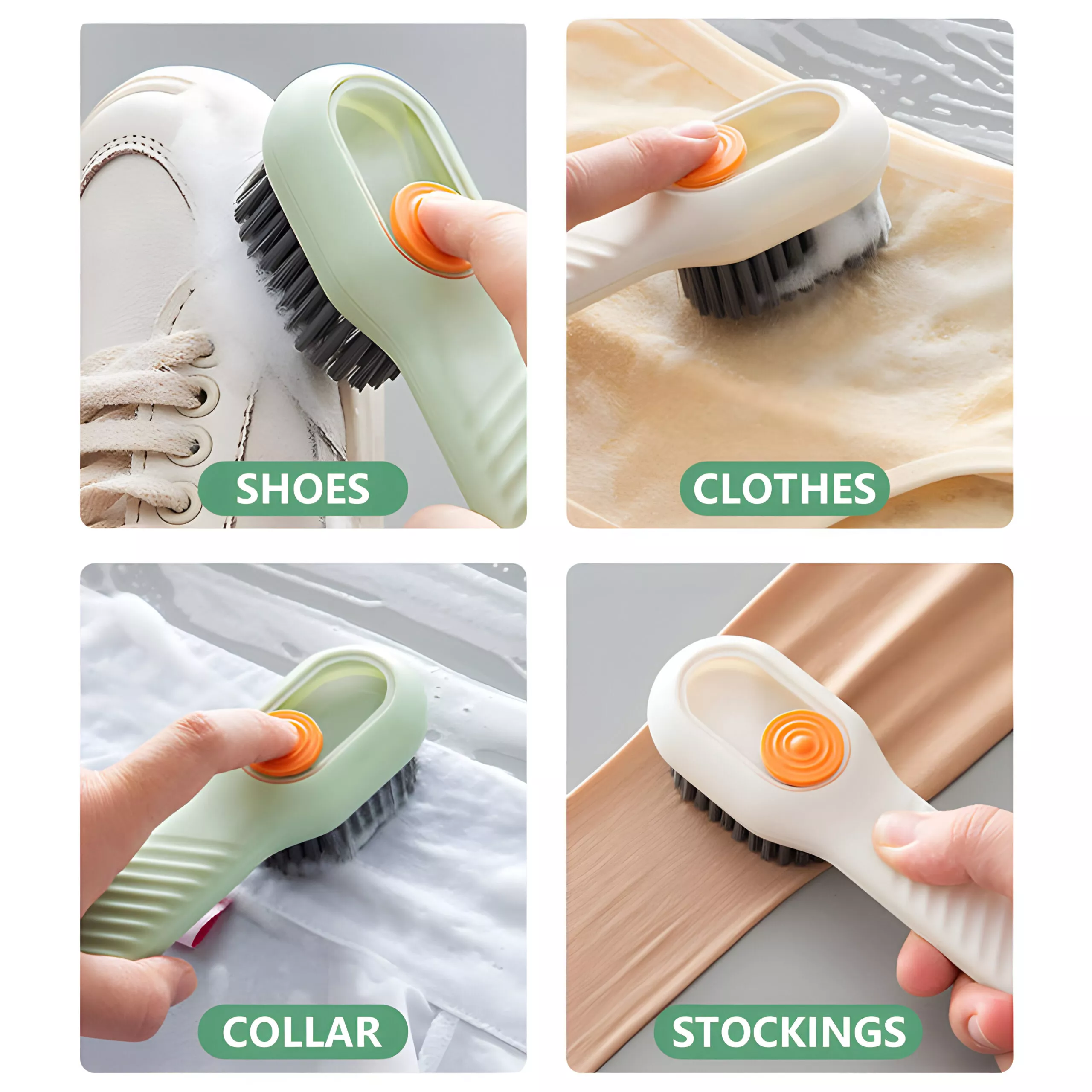Multifunctional Soft-Bristled Shoe and Clothing Brush with Liquid Dispenser - Image 5