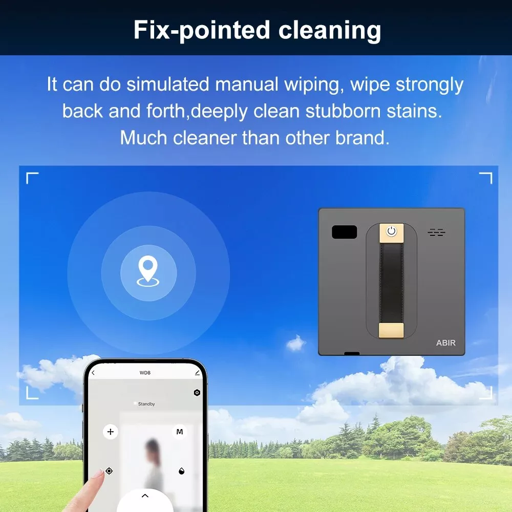Robot Window Cleaner with Ultrasonic Spray & Remote Control - Image 5