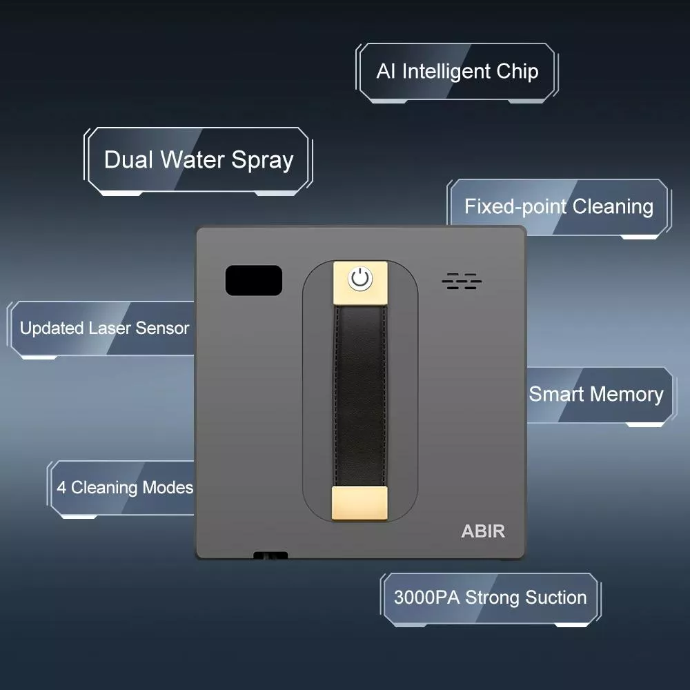 Robot Window Cleaner with Ultrasonic Spray & Remote Control - Image 3