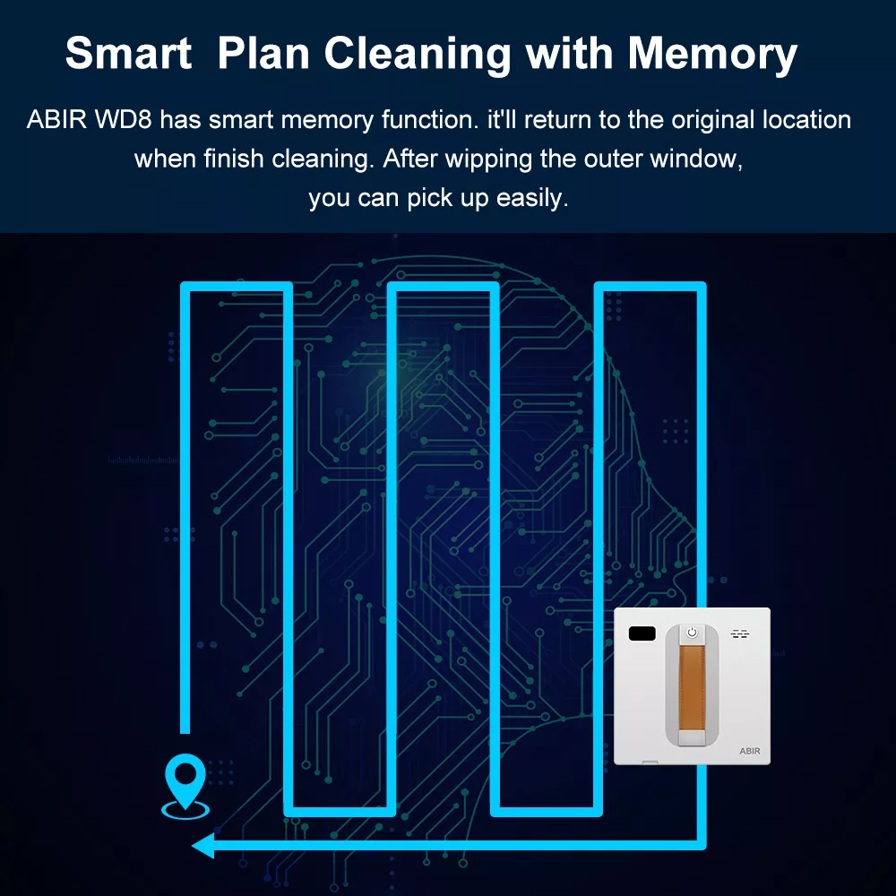 Smart Window Vacuum Robot Cleaner with Dual Ultrasonic Spray & AI Navigation - Image 7