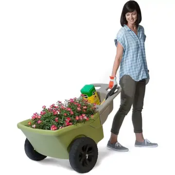 Heavy-Duty Easy Haul Wheelbarrow with Garden Tool Tray