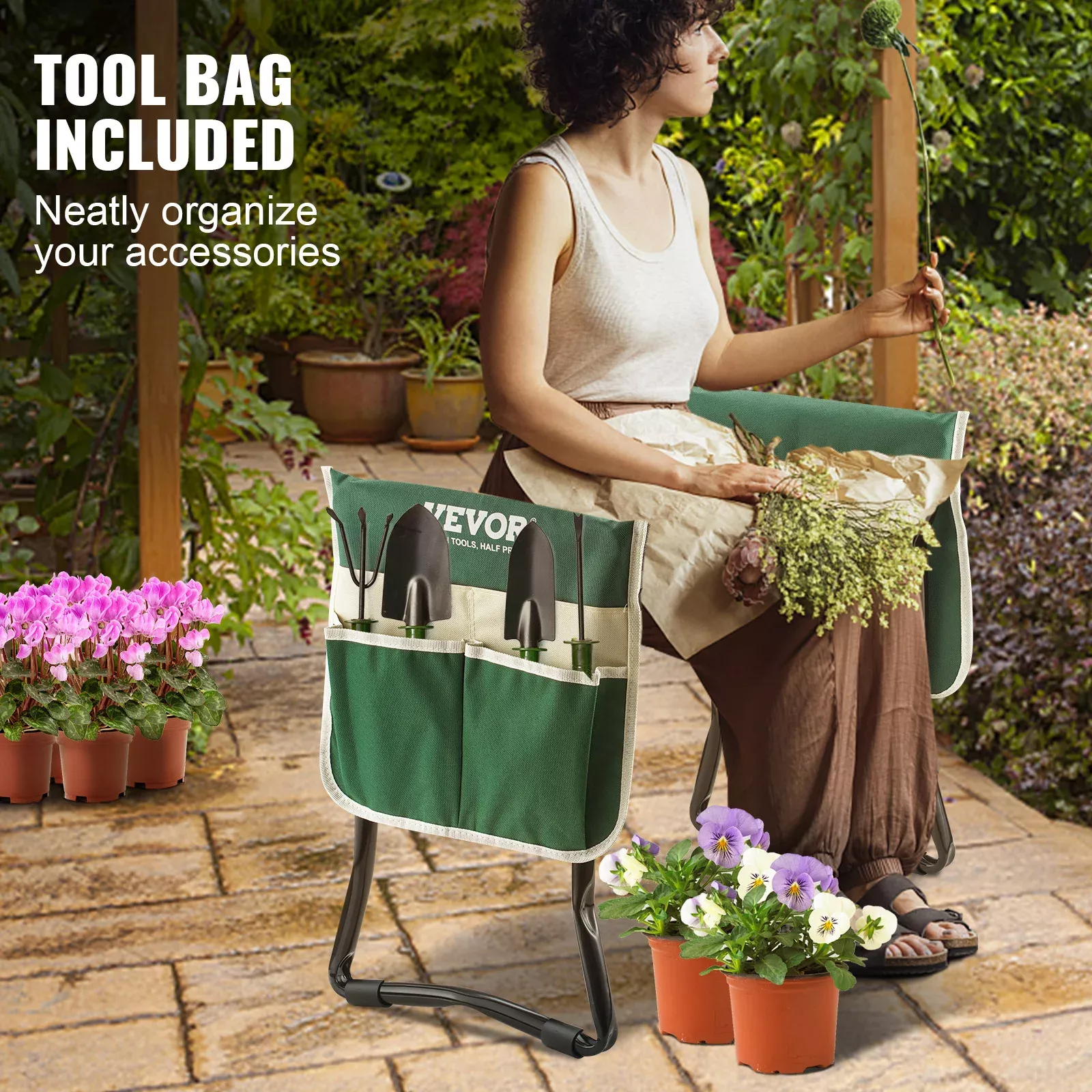 Foldable Garden Kneeler & Seat with 330 lbs Capacity - Image 2
