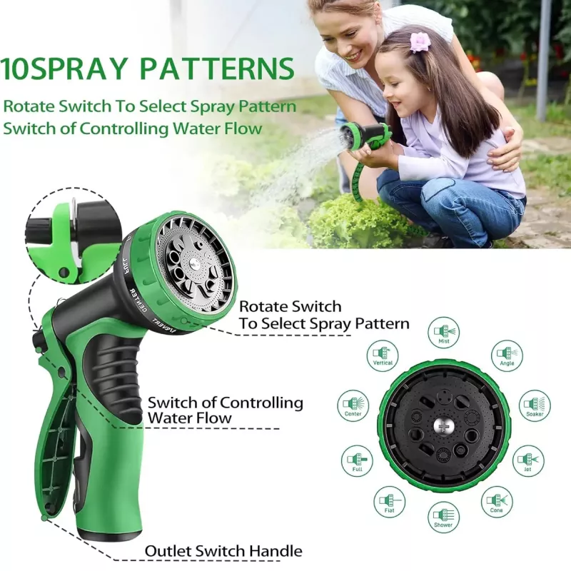 100ft Expandable Garden Hose with 10 Function Spray Nozzle - Image 5