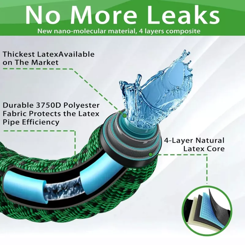 100ft Expandable Garden Hose with 10 Function Spray Nozzle - Image 4