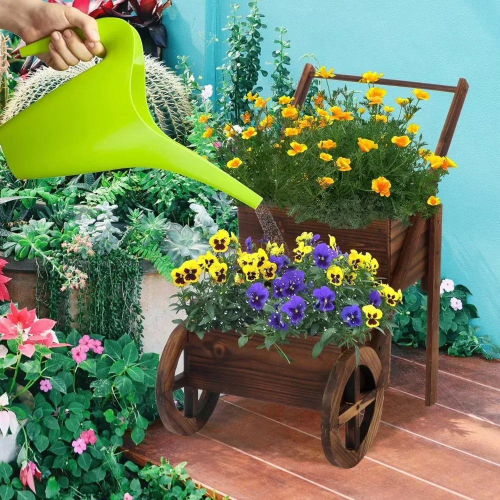 Wooden Wagon Planter - Image 2