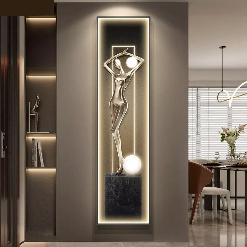 Modern LED Wall Light with Abstract Art for Living Room & Kitchen Décor
