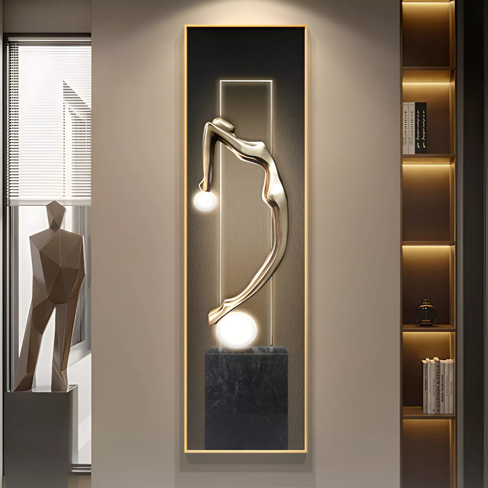 Modern LED Wall Light with Abstract Art for Living Room & Kitchen Décor - Image 5