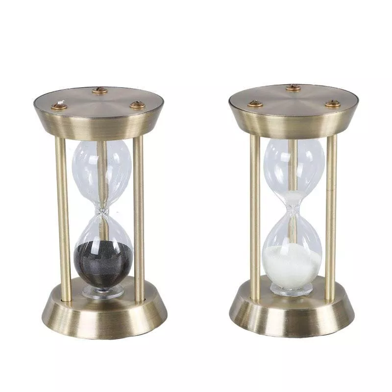 Elegant Vintage Metal Hourglass Timer - Image 6