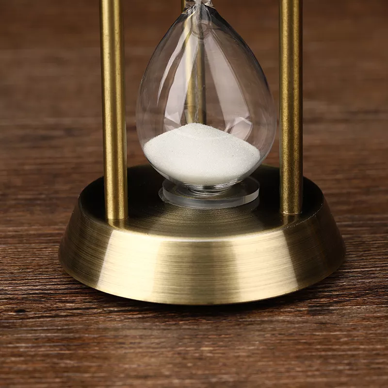 Elegant Vintage Metal Hourglass Timer - Image 5