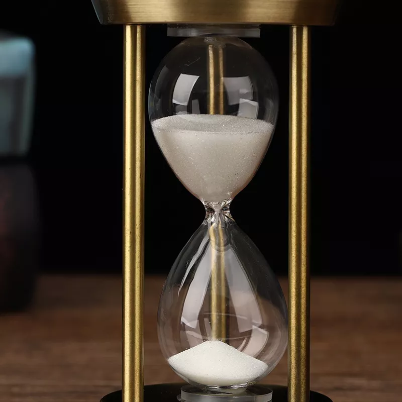 Elegant Vintage Metal Hourglass Timer - Image 3