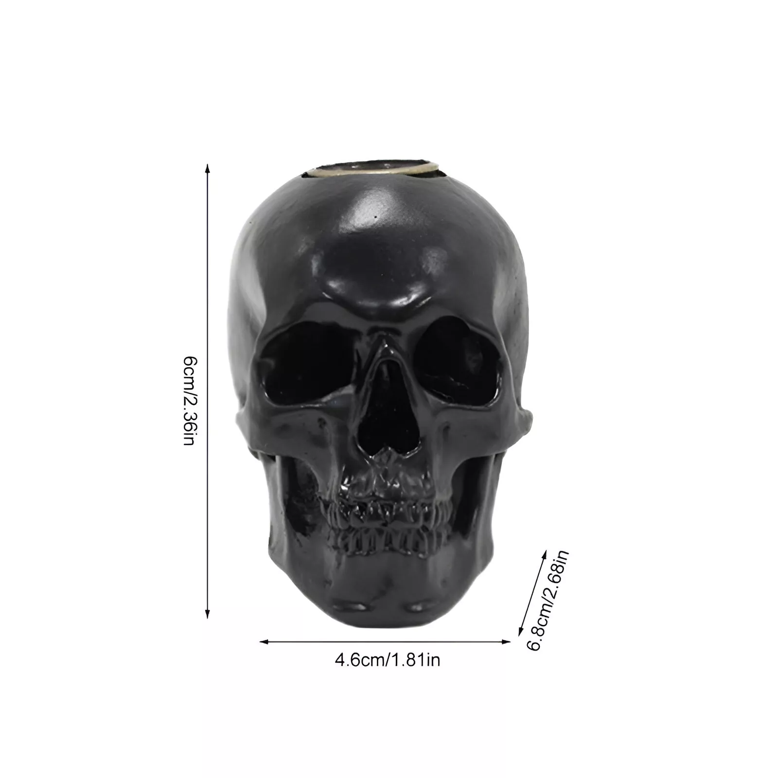 Halloween Skull Incense Burner – Decorative Resin Stick Holder - Image 6