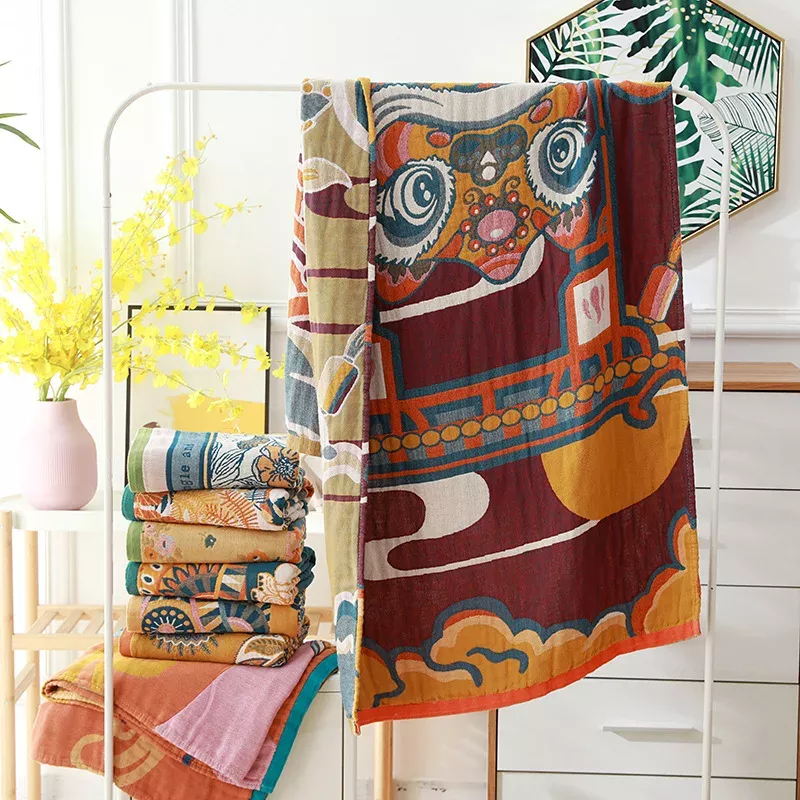 Bohemian Floral Cotton Beach Bath Towel - Image 6