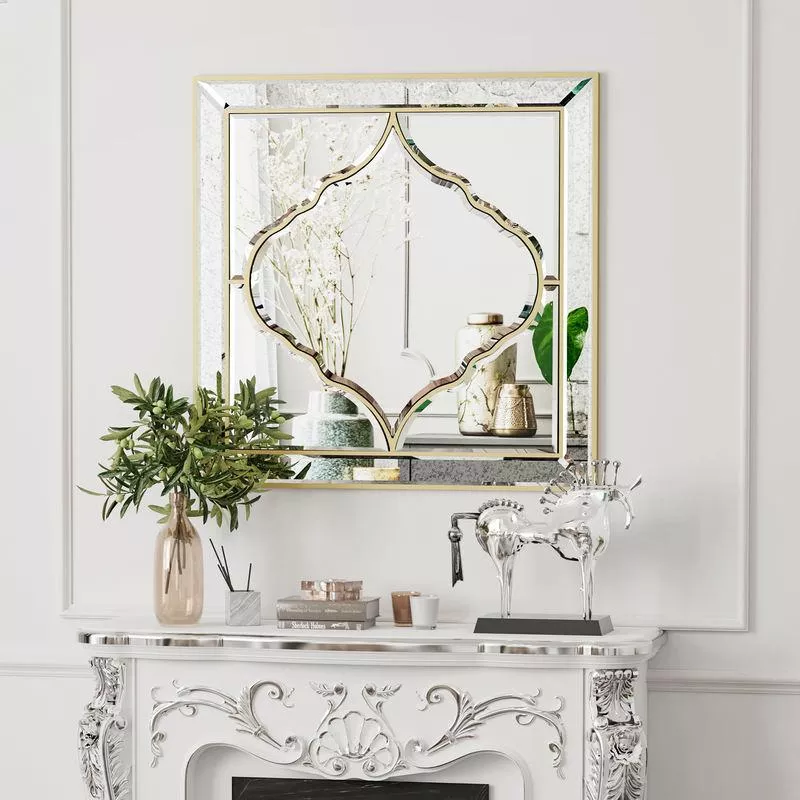 24" Square Decorative Wall Mirror