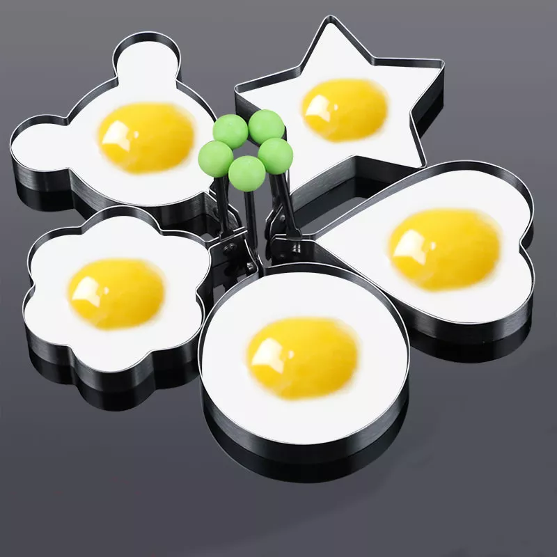 Stainless Steel Egg & Pancake Shaper - 5 Fun Styles for Perfect Breakfasts