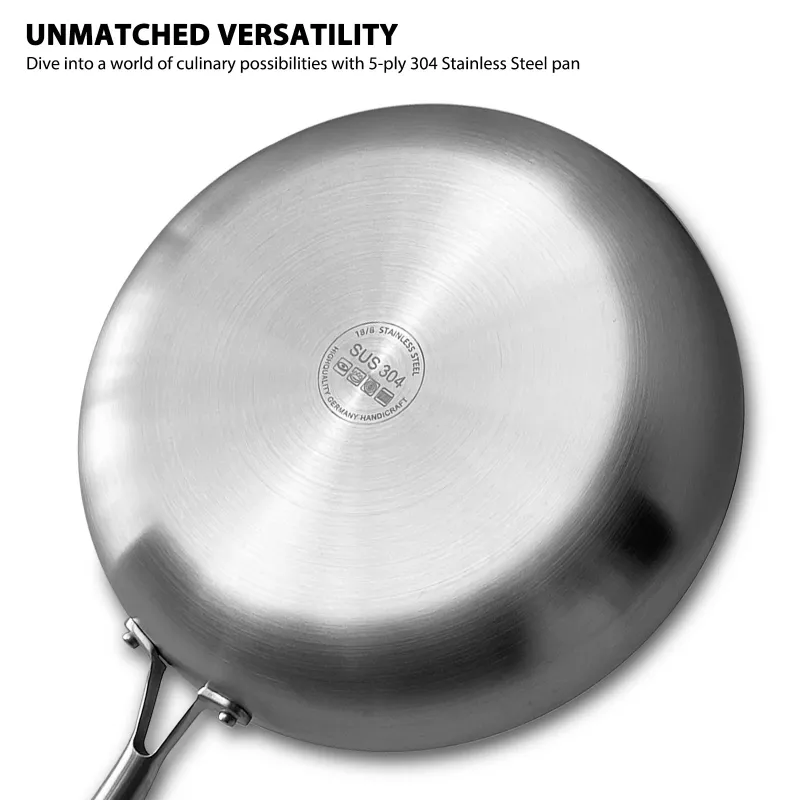 Stainless Steel Nonstick Frying Pan for Gas & Induction Stoves - Image 4