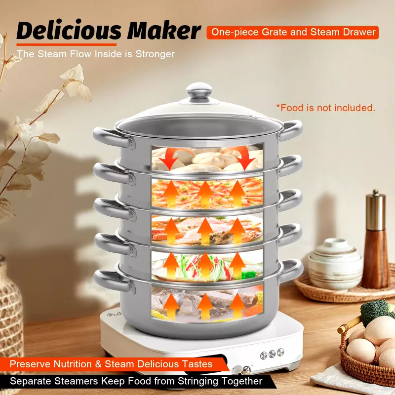 Multi-Function Food Steamer for Vegetables and Seafood - Image 3