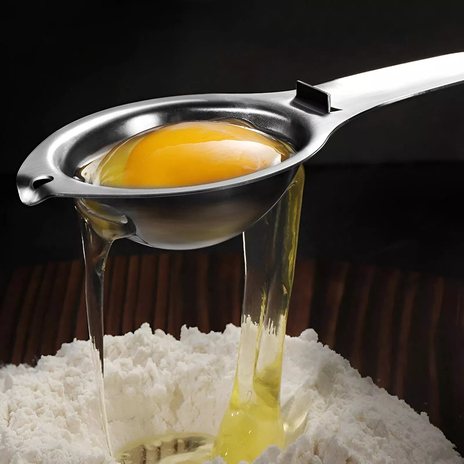 Stainless Steel Long Handle Egg Separator - Image 5