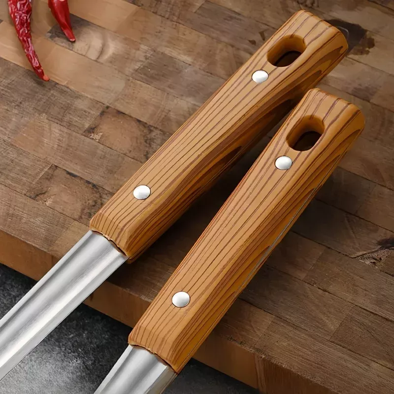 5-Piece Stainless Steel Kitchen Tool Set with Wooden Handles – Essential Cooking Utensils - Image 5