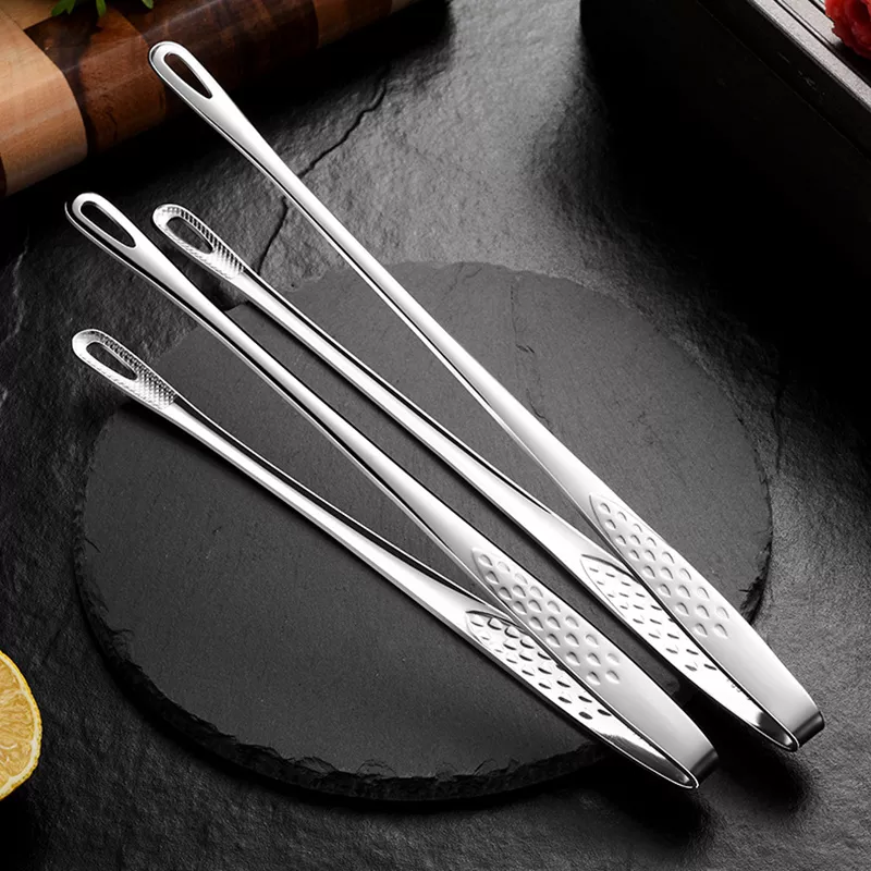 2-Piece Stainless Steel Kitchen & BBQ Tongs – 9.5 & 11 Inch Cooking Tweezers - Image 6