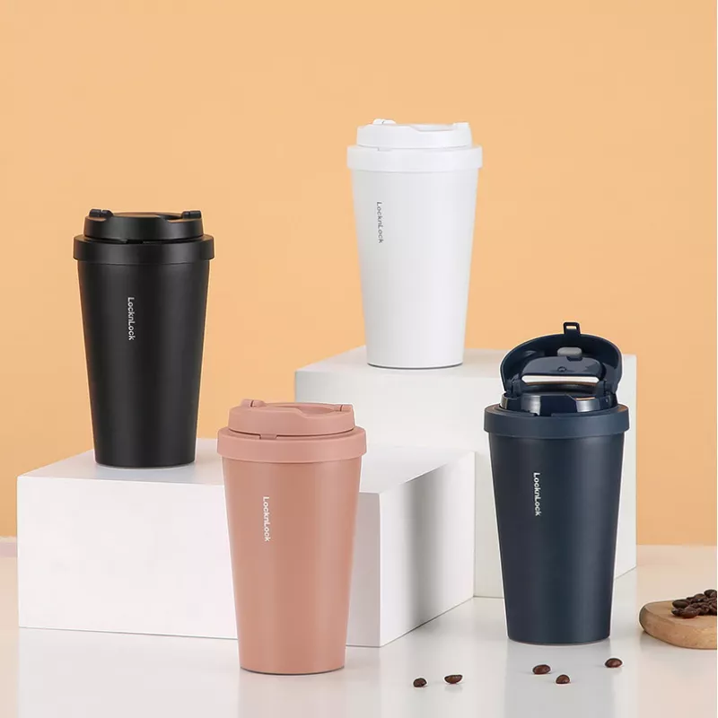 Portable Stainless Steel Thermos Cup with Bouncing Lid - Image 2