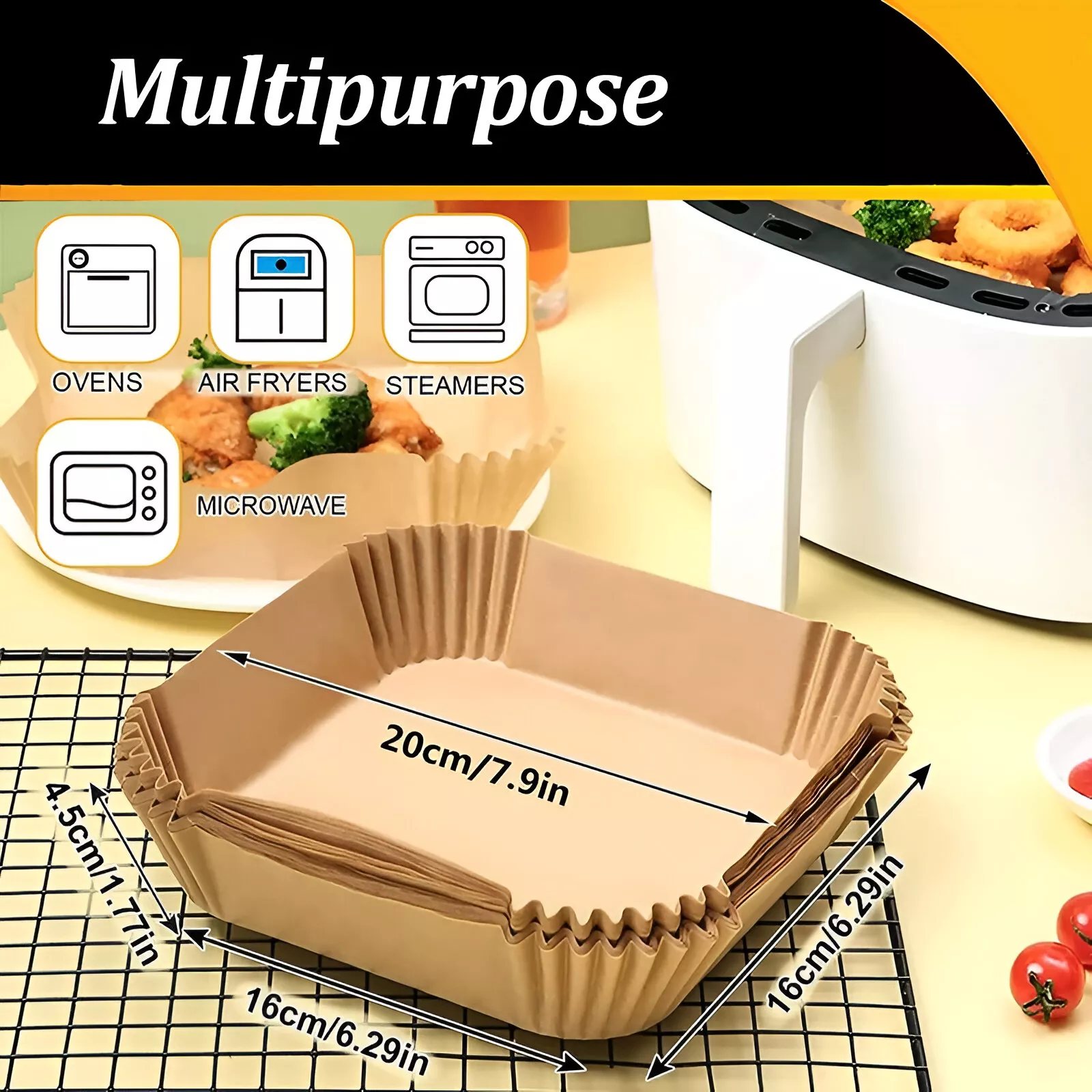 50/100Pcs Air Fryer Disposable Paper Liners - Image 5