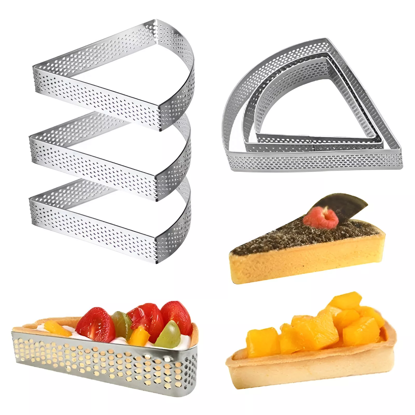 Stainless Steel Cake Tart Fan-Shaped Ring Molds for Baking & Pastries - Image 5