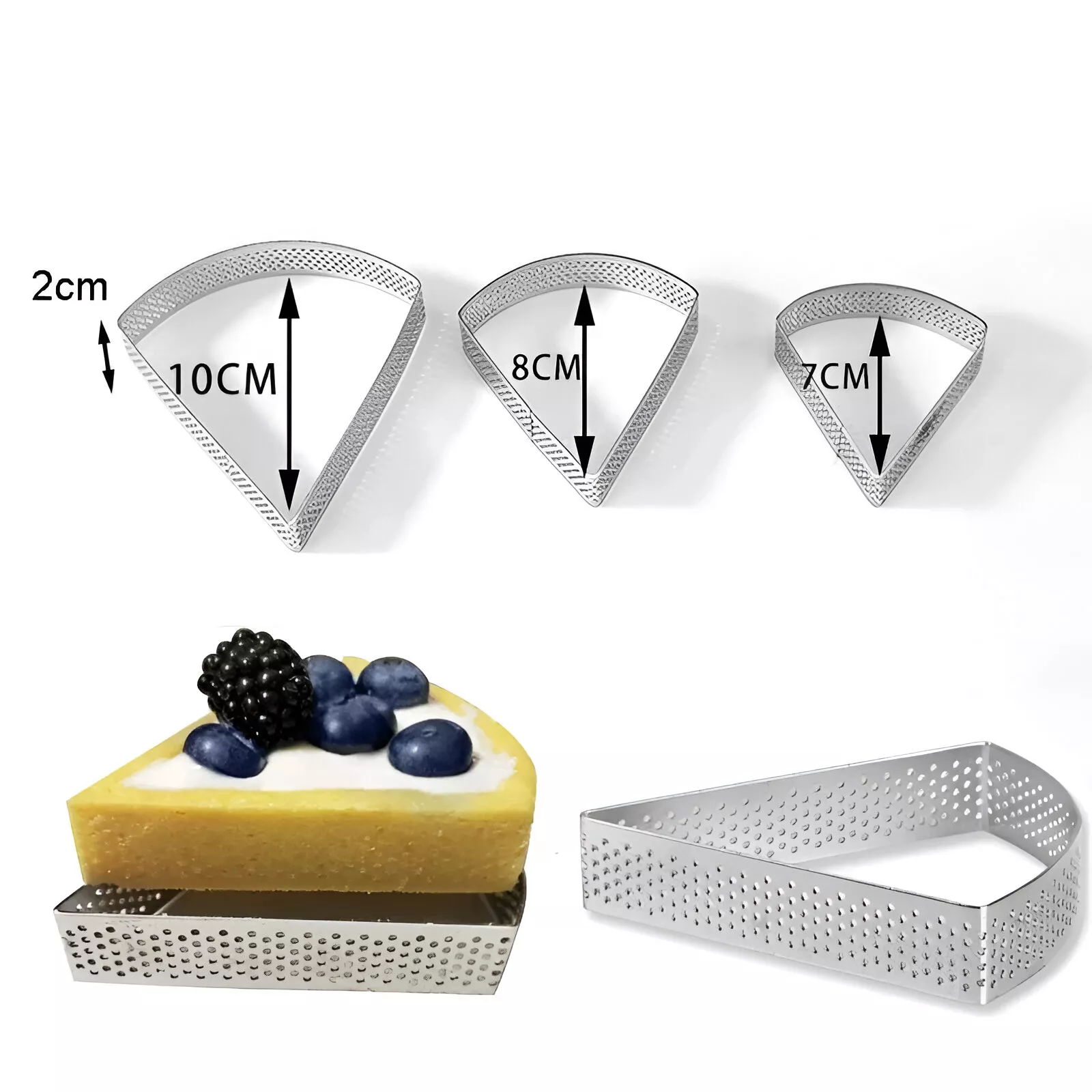 Stainless Steel Cake Tart Fan-Shaped Ring Molds for Baking & Pastries - Image 4