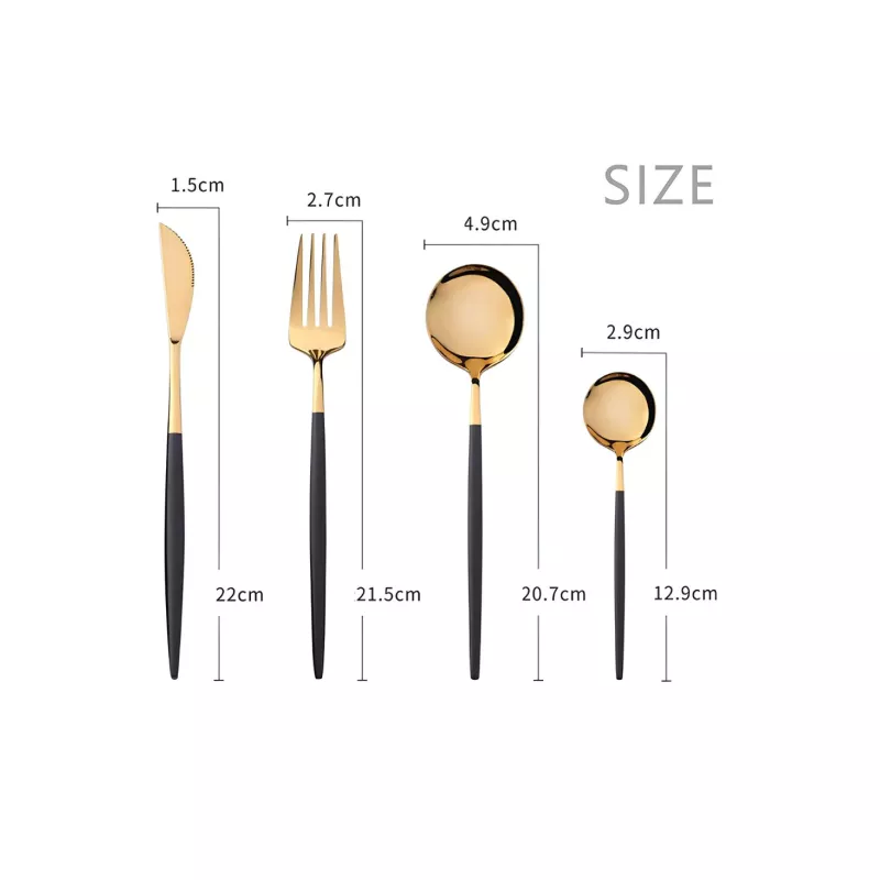 4-Piece Stainless Steel Knife Spoon Fork Teaspoon Set - Image 6