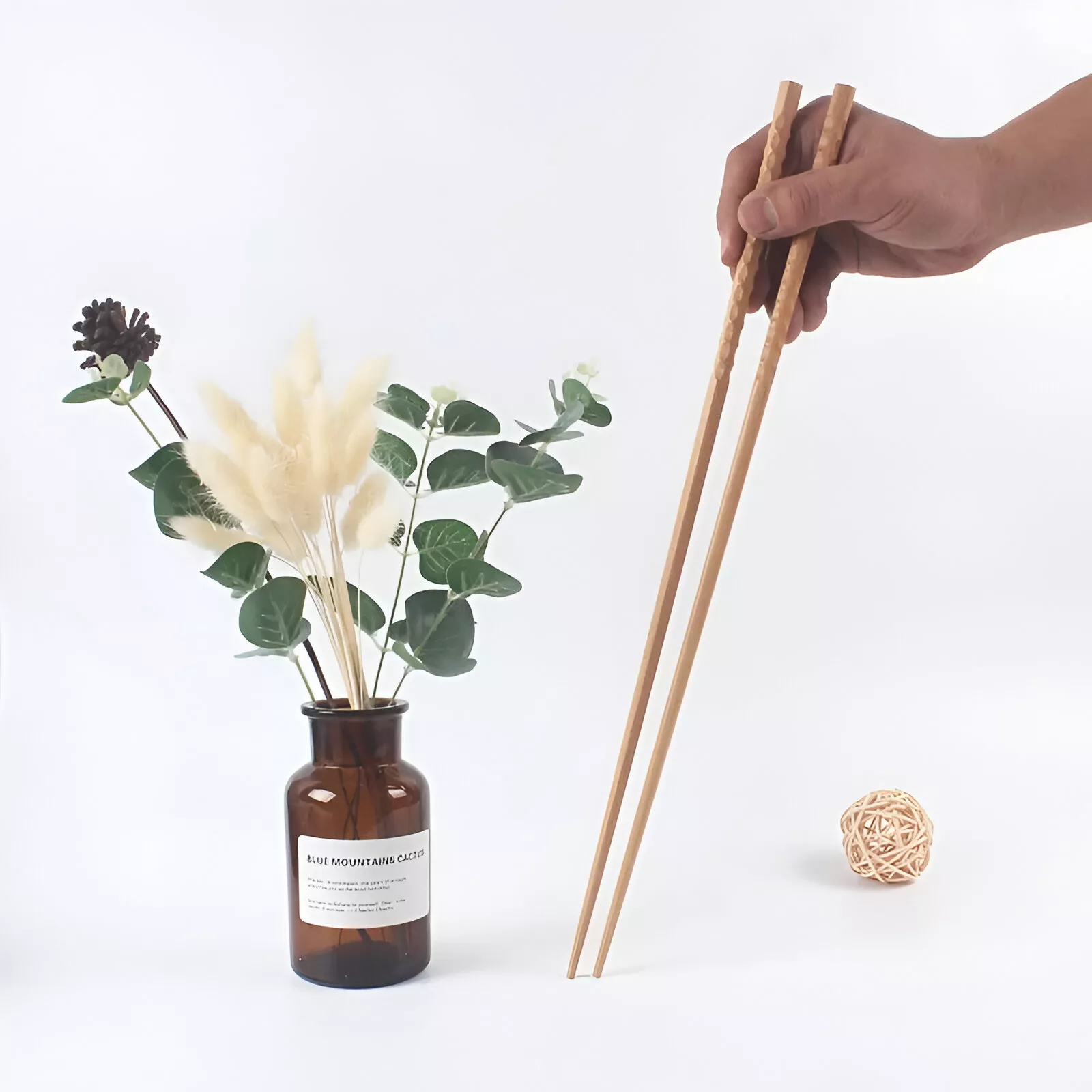 42/33cm Extra Long Wooden Chopsticks – Perfect for Cooking, Hot Pot, and Noodles - Image 3