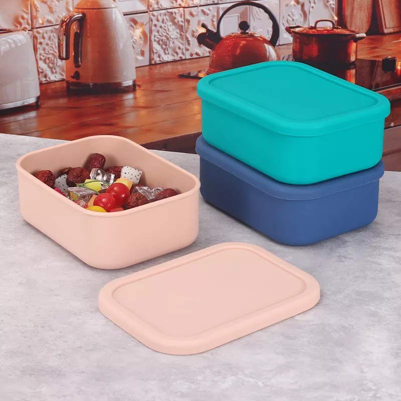 3-Compartment Silicone Bento Lunch Box - Image 4