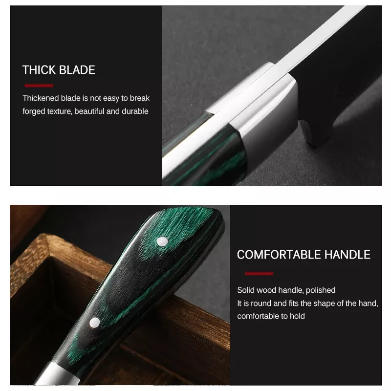 Mini Stainless Steel Chef Cleaver & Boning Knife Set - Image 5