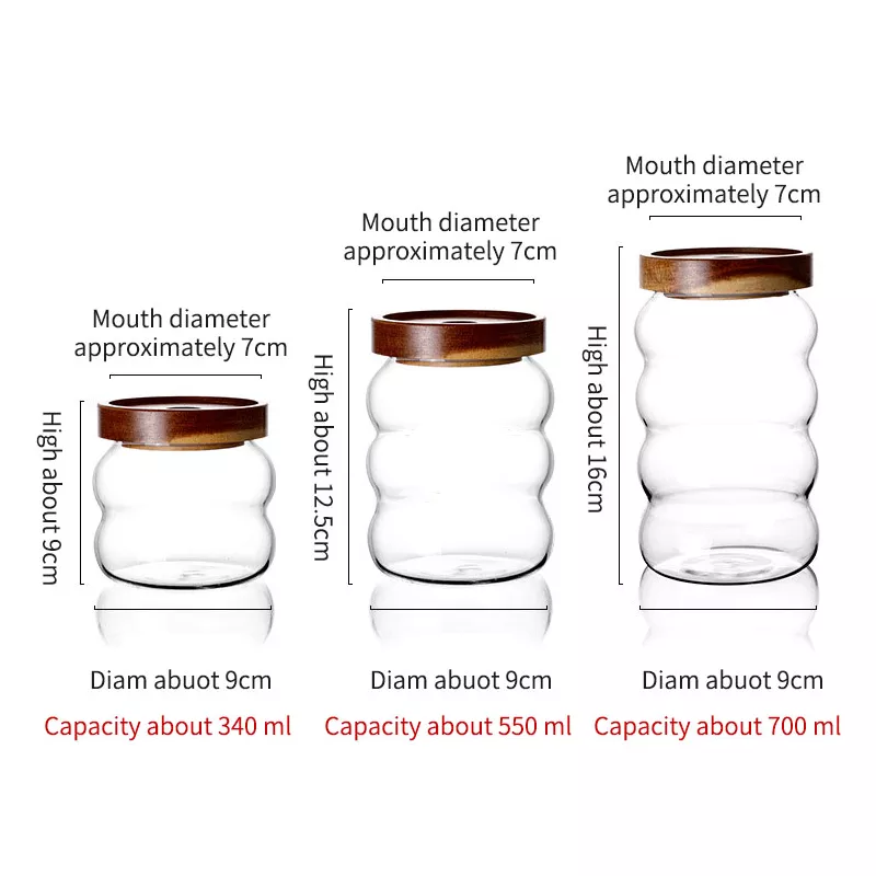 Sealed Striped Glass Jar with Lid - Image 6