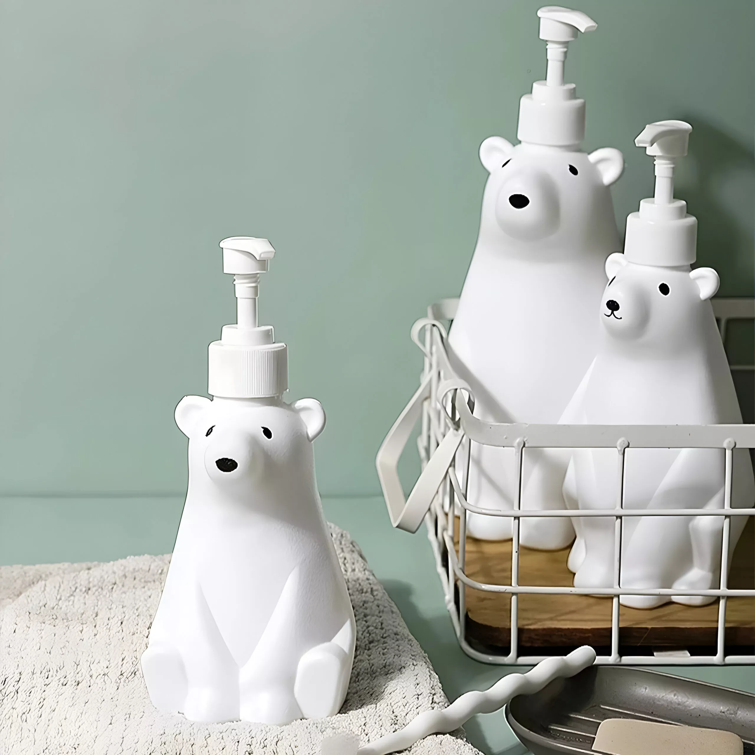 Bear-Shaped Shower Gel and Shampoo Dispenser Bottle - 300/450/900ML - Image 2