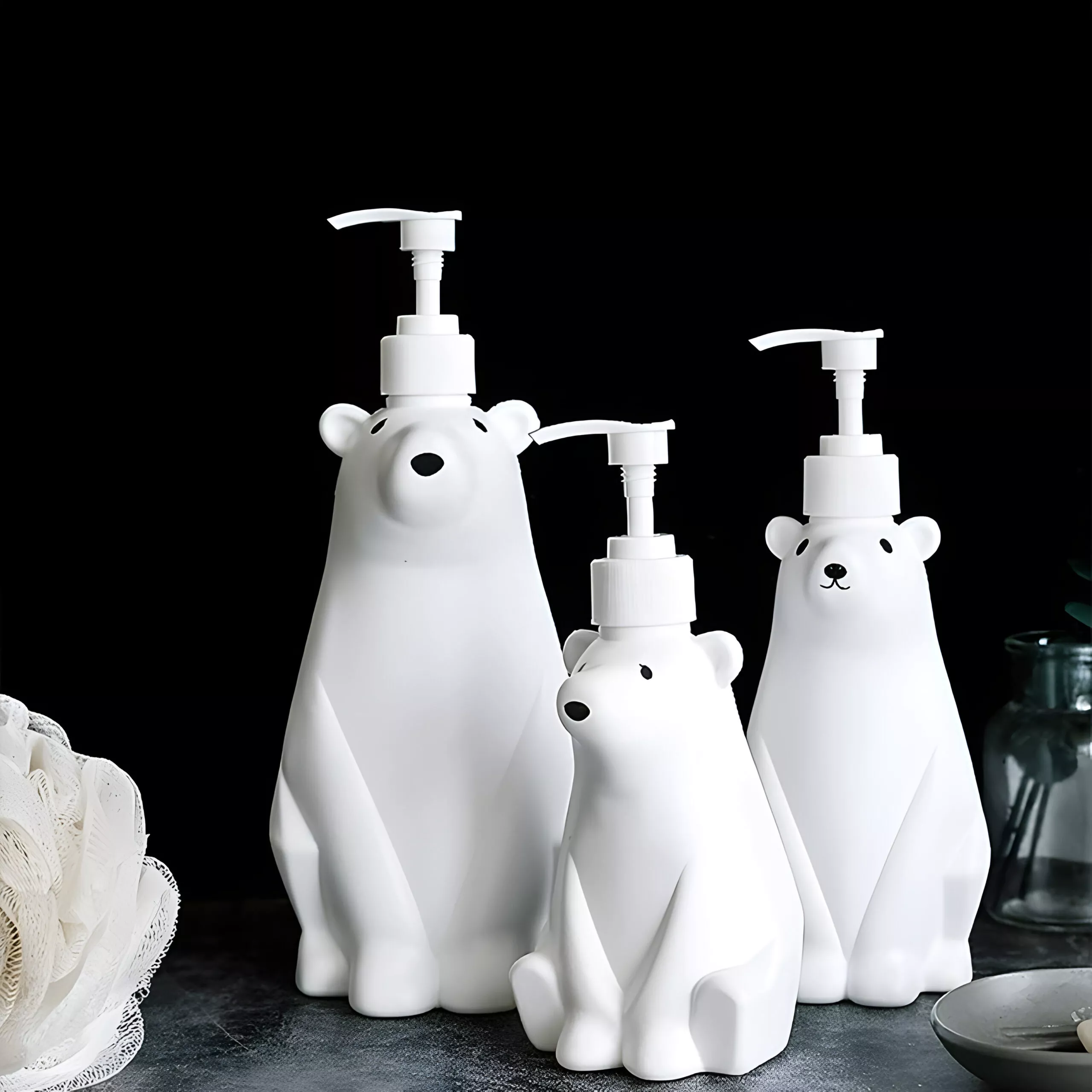 Bear-Shaped Shower Gel and Shampoo Dispenser Bottle - 300/450/900ML - Image 3
