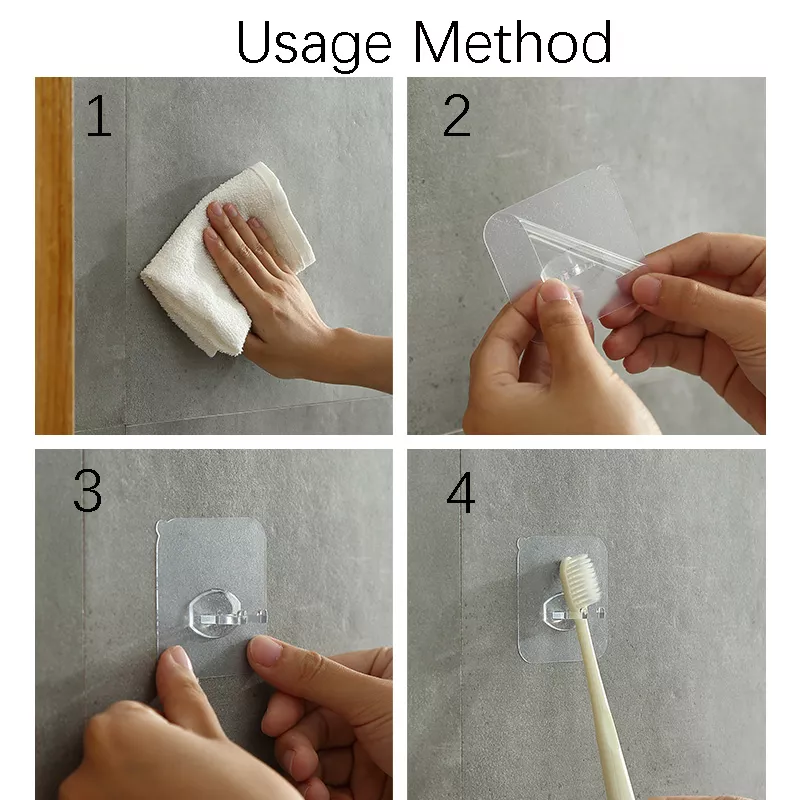 Transparent Toothbrush & Shaver Wall Hanging Holder - Image 4