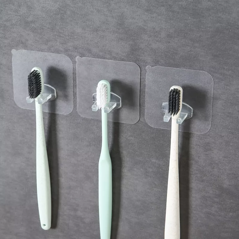 Transparent Toothbrush & Shaver Wall Hanging Holder - Image 3