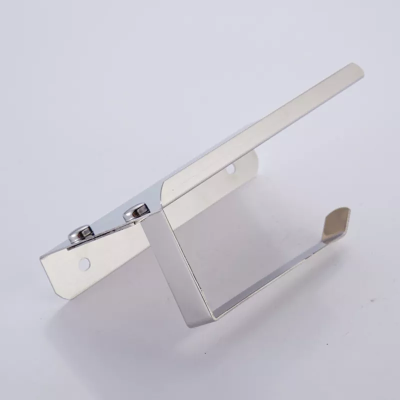 Stainless Steel Toilet Paper Holder with Tray & Phone Shelf - Image 6
