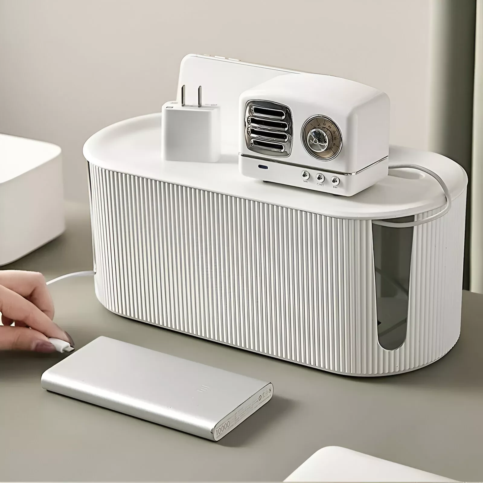 Color Wire Cable Storage Organizer Box – Dustproof Power Socket & WiFi Router Case - Image 3