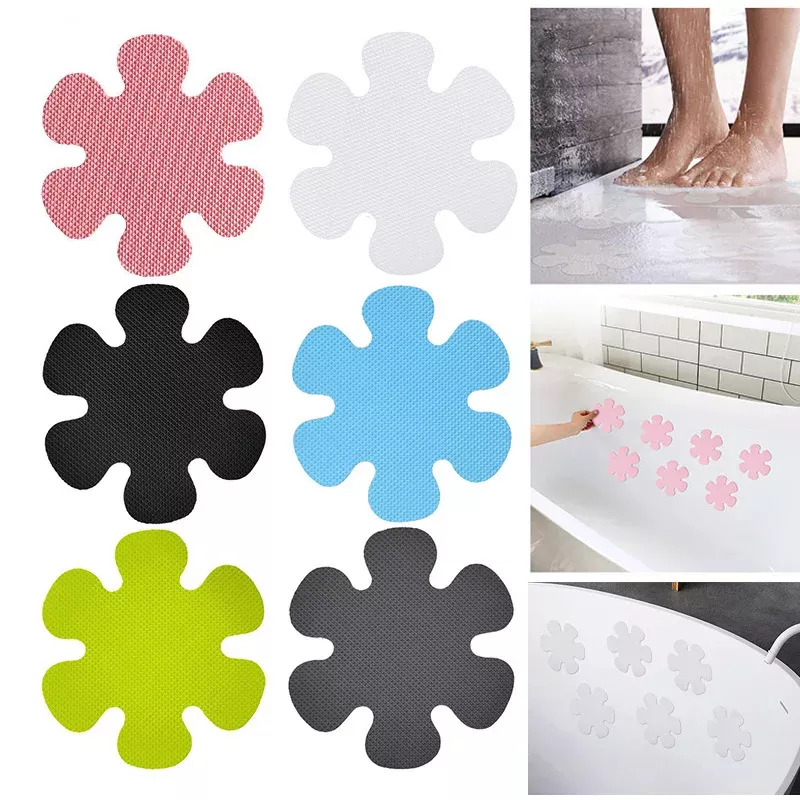 Anti-Slip Flower Shaped Bathtub Stickers - Waterproof Self-Adhesive Safety Appliques - Image 2