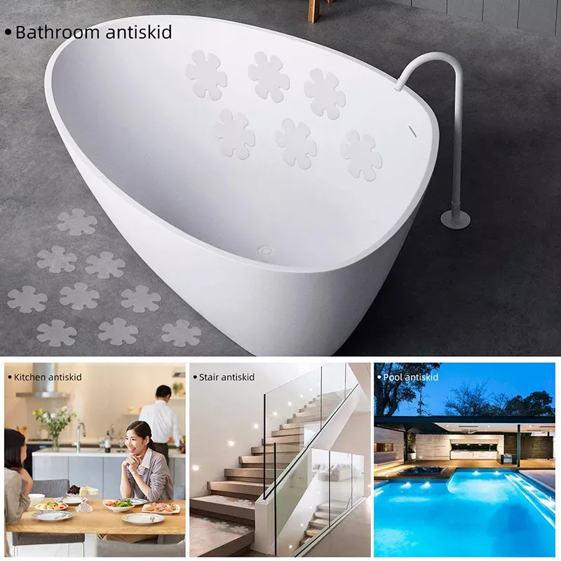 Anti-Slip Flower Shaped Bathtub Stickers - Waterproof Self-Adhesive Safety Appliques - Image 4