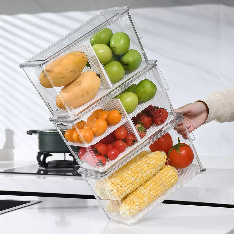 Stackable Kitchen Food Storage Box with Handle - Image 3