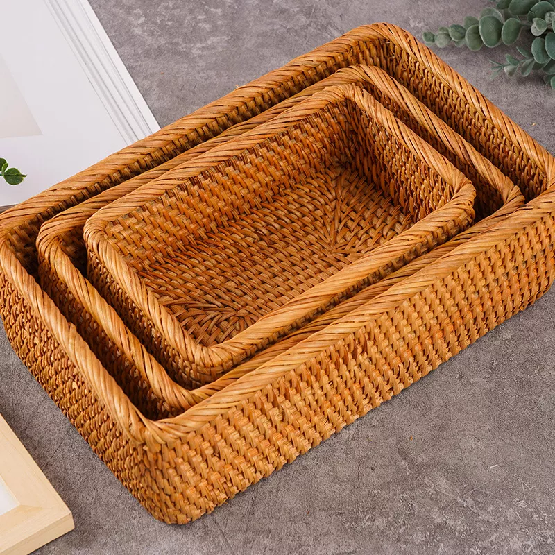 Handmade Rattan Wicker Storage Basket - Image 2
