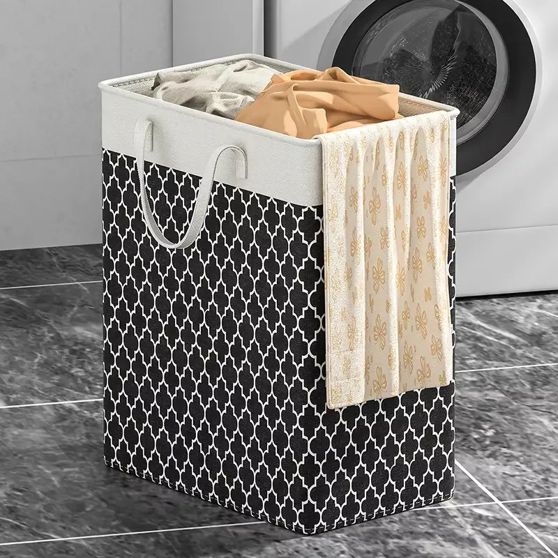 Waterproof Foldable Laundry Basket with Large Capacity and Storage Organizer - Image 2